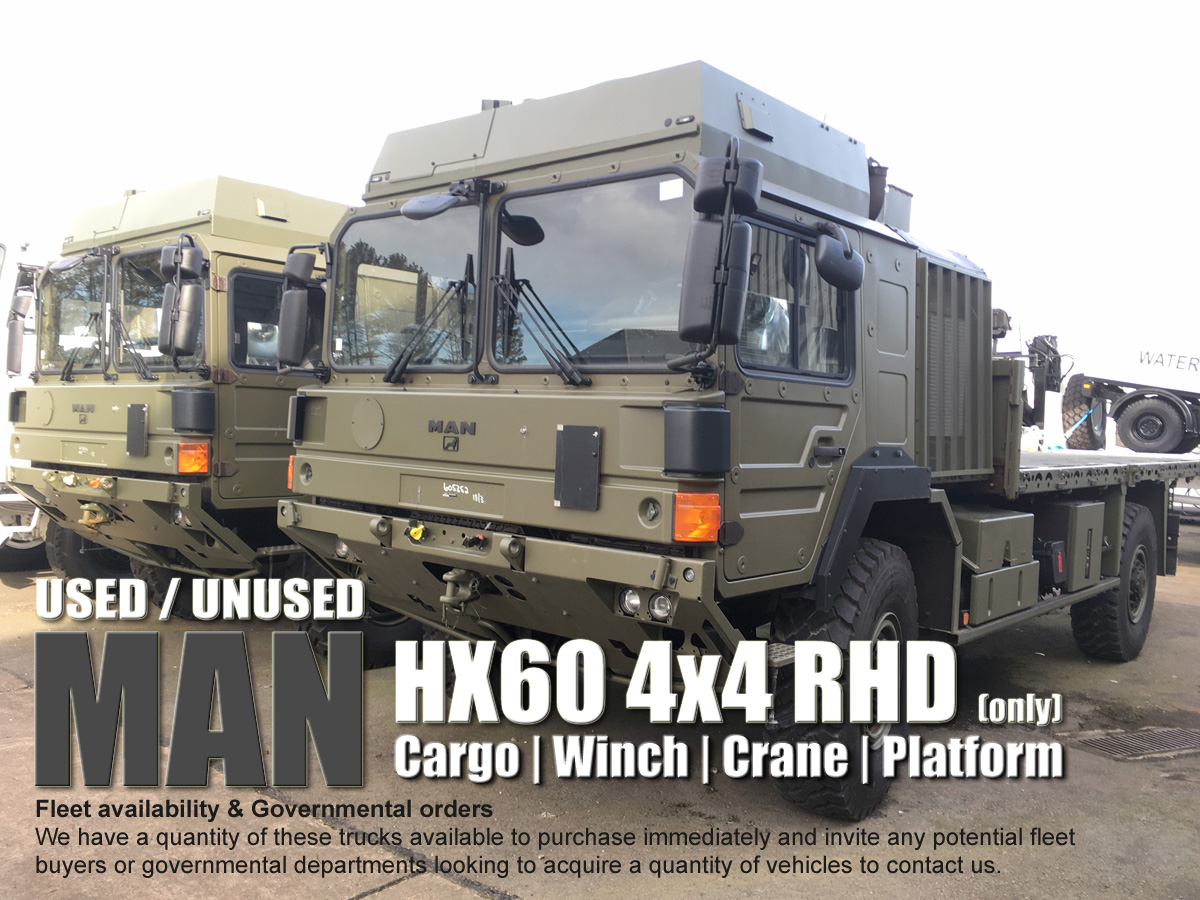 MAN TRUCK HX60 4x4 RHD Ex Army Trucks for sale