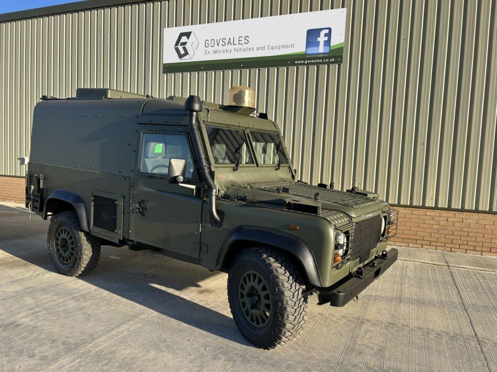 Armoured Land Rover Defender 110 Vixen Plus - Govsales of mod surplus ex army trucks, ex army land rovers and other military vehicles for sale