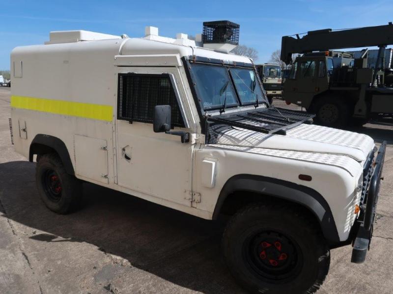 Land Rover Snatch 2A Armoured Defender 110 300TDi  - Govsales of mod surplus ex army trucks, ex army land rovers and other military vehicles for sale