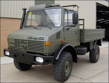 Mercedes Unimog U1300L 4x4 Drop Side Cargo Truck