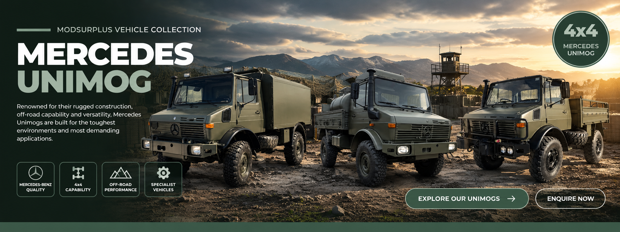 MODSURPLUS Mercedes Unimog military utility vehicle collection