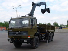 Volvo FL12 6x6 Tipper with clam shell grab