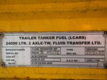 24,000 Litre drawbar tanker trailer