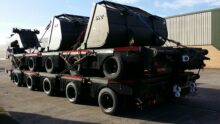 M1000 semi-trailer 40 wheel heavy equipment transporter trailer
