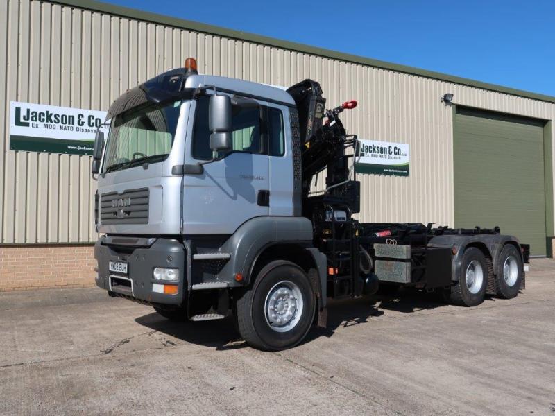MAN TGA 26.400 6×4 Hook Loader With Crane – 50272