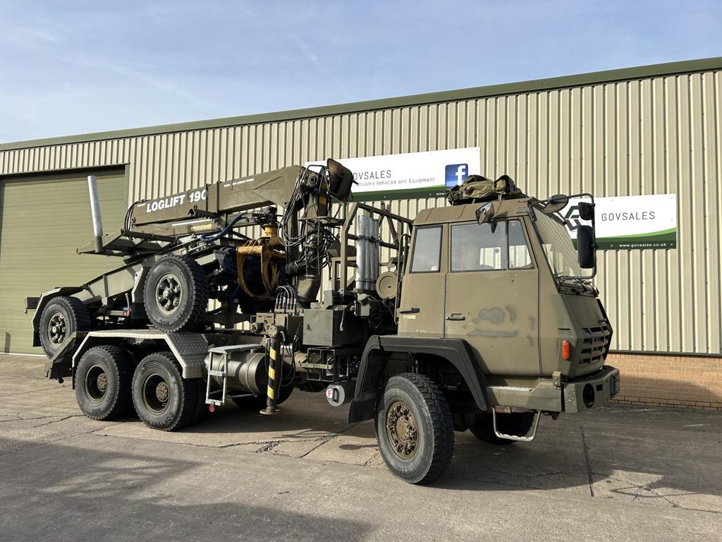 Steyr 1491.310 6×6 Timber Loglift Cargo / Crane Truck – 50525