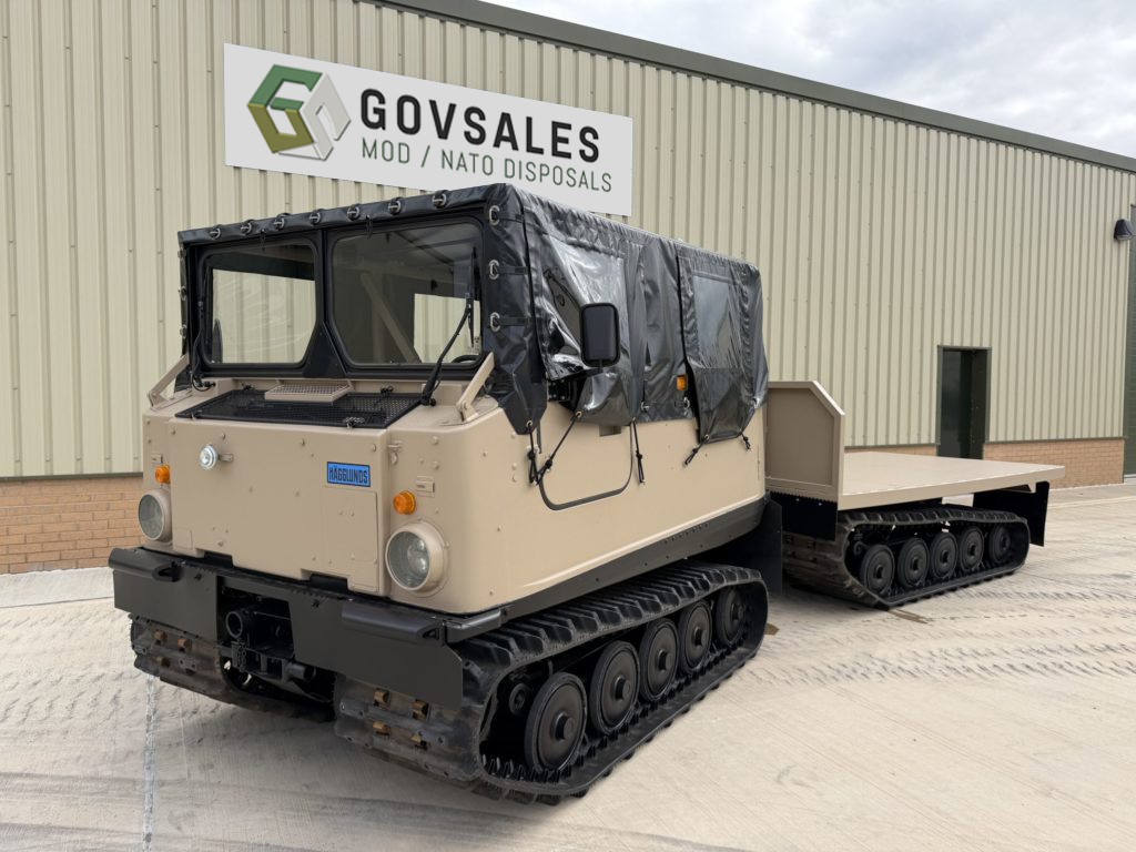 Hagglunds BV 206 Soft Top Cargo Flat Bed Load Carrier for sale