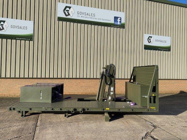 Unused cargo body with Hiab Crane as removed from Mowag 6x6 vehicle
